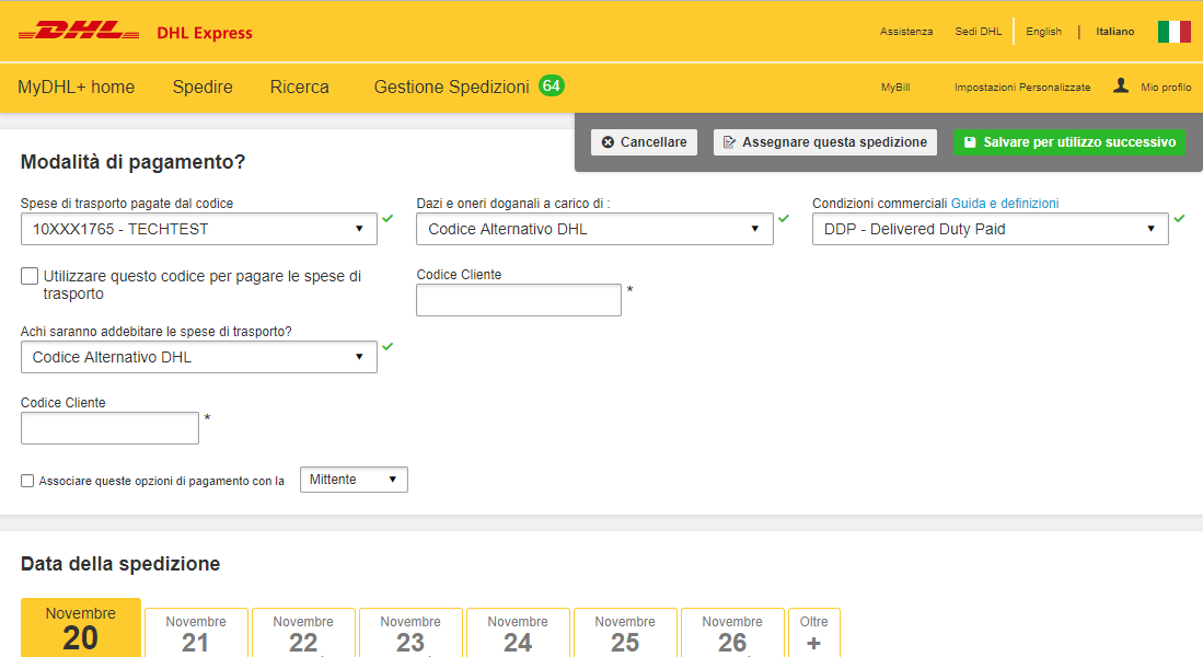 scaricare bolle doganali dhl